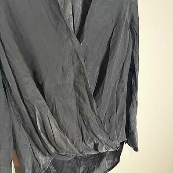 Rag & Bone Dean Silk High Low Long Sleeve Top - Picture 3 of 6